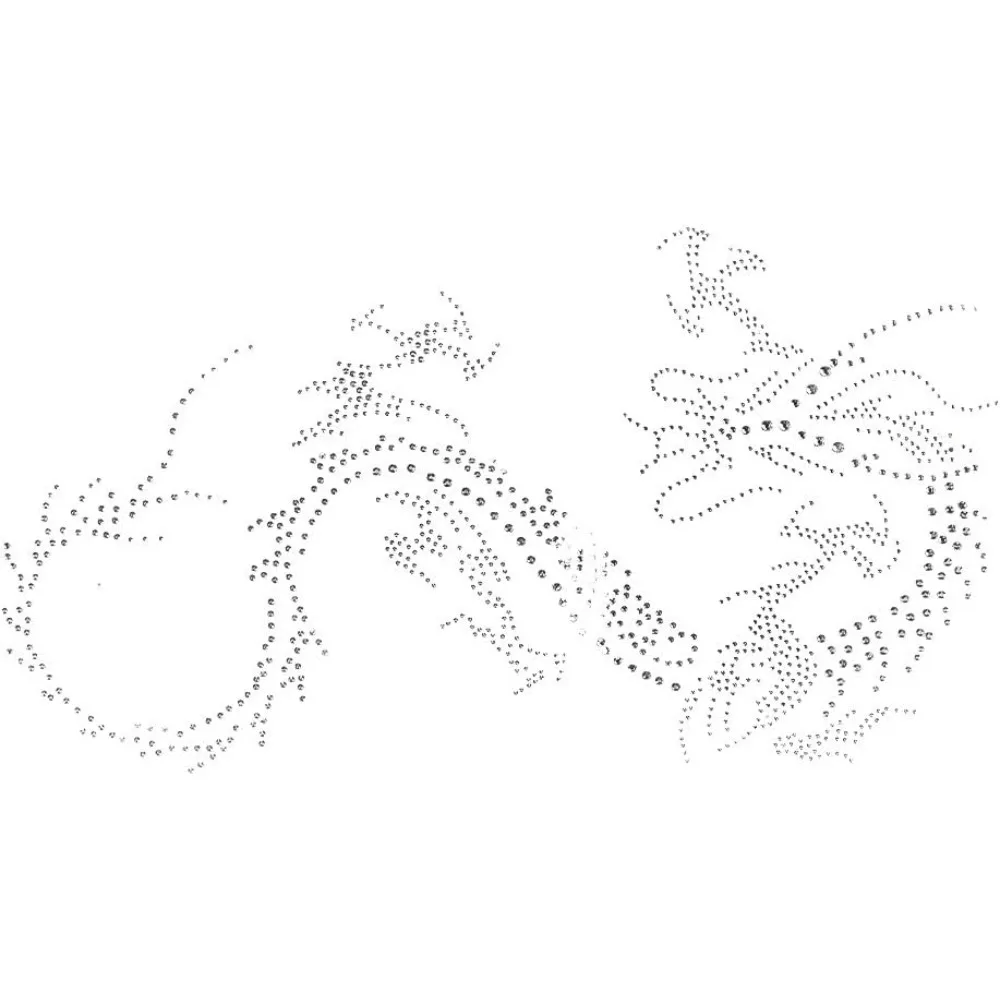 Дракон горный хрусталь железо на исправление переносная наклейка персонализированный китайский дракон принт блестящая нашивка блестящая аппликация для ремонта одежды DIY