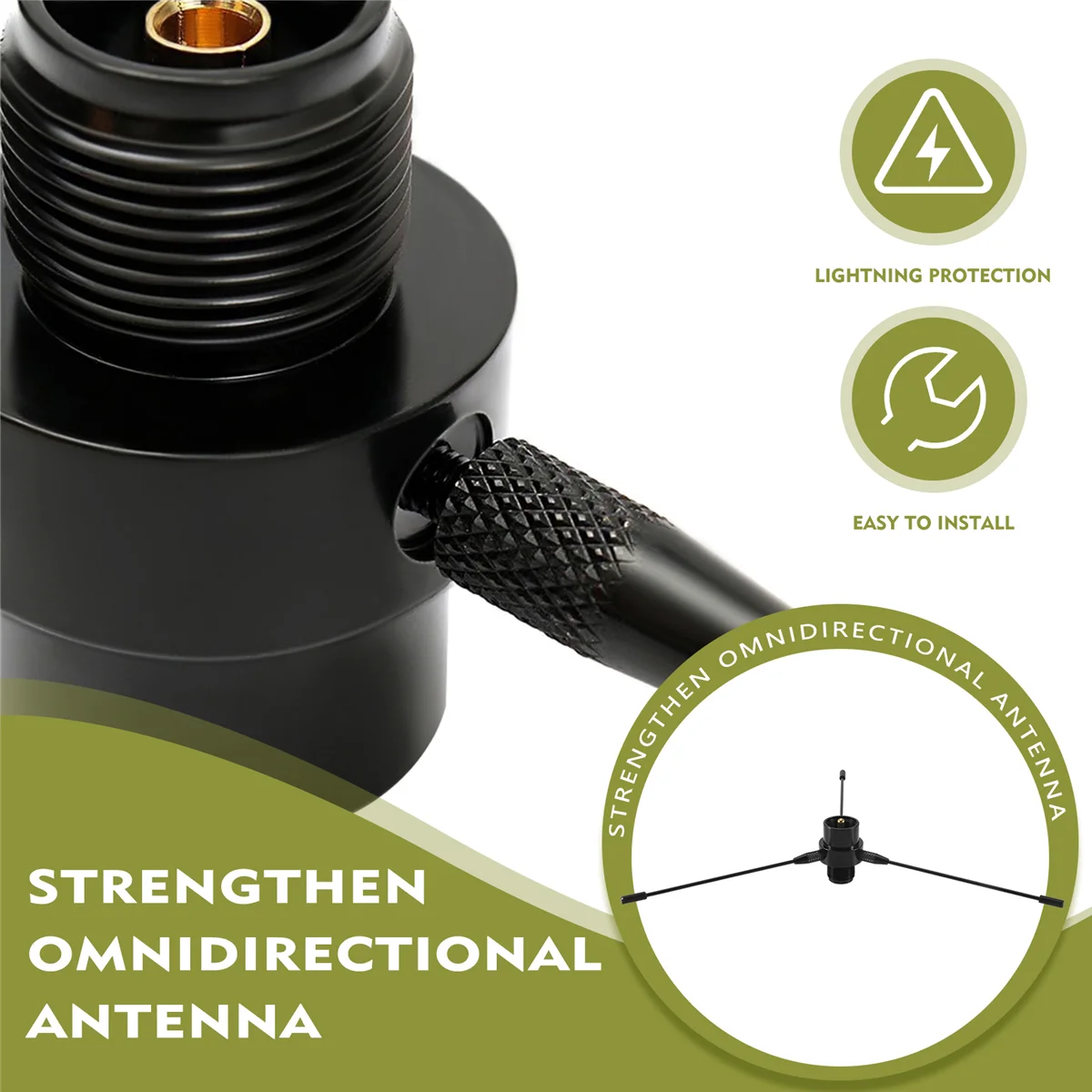 ABAN Antenna UHF-F 10-1300MHz Antenna Ground Redical for Car Mobile Radio Strengthen Omnidirectional Antenna