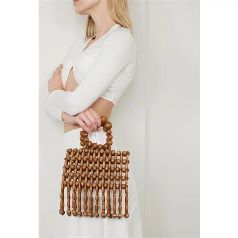 

Designer Women Bamboo Handbags Messenger Bags High Quality Ladies Tote Clutch Bag Fashion Female Small Top Handle Beach Bag New