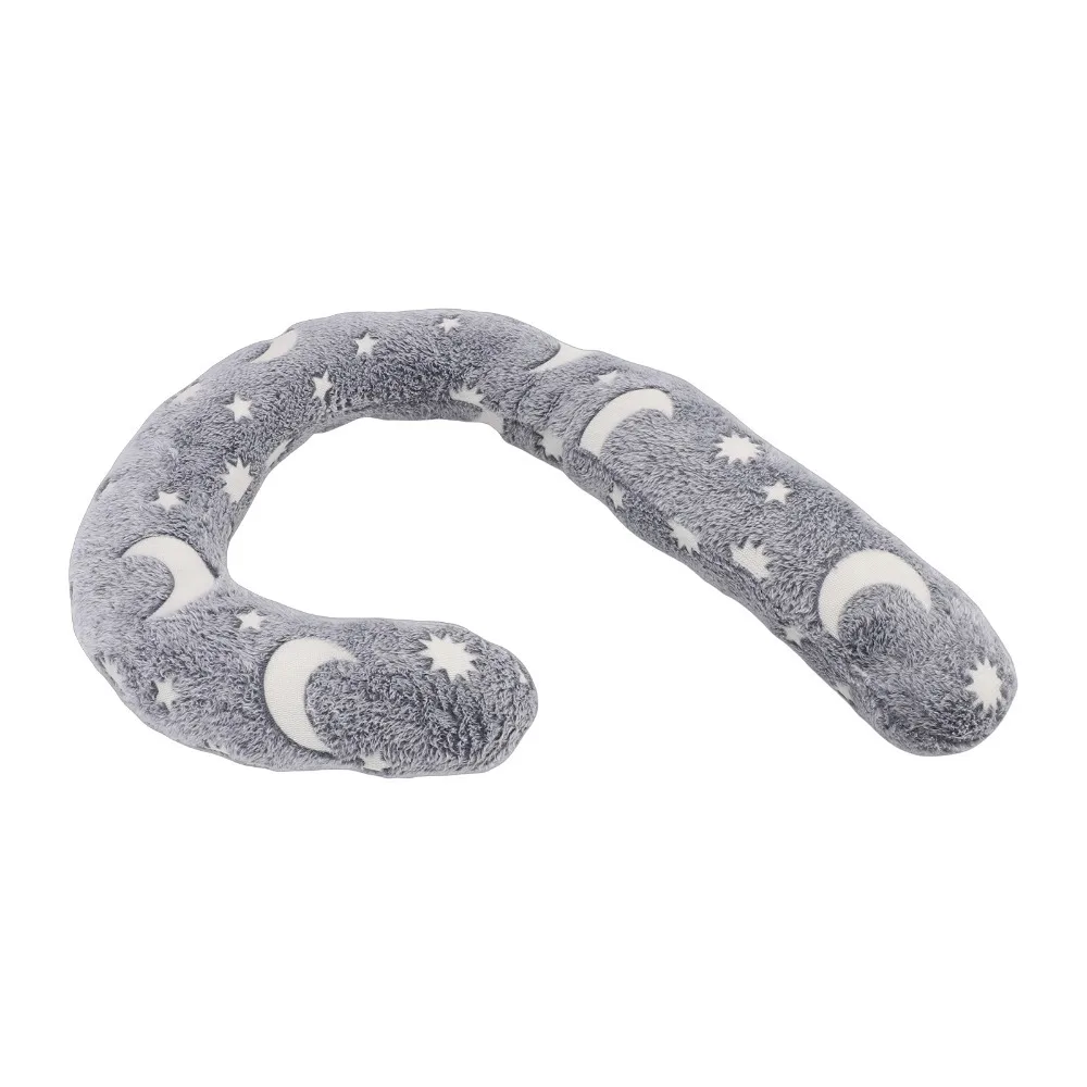 Cozy Touch Pet Crescent Cushion Crescent Shape Soft Cat Neck Pad Luminous Surface Grey Pet Cuddle Cushion Pet Neck Support