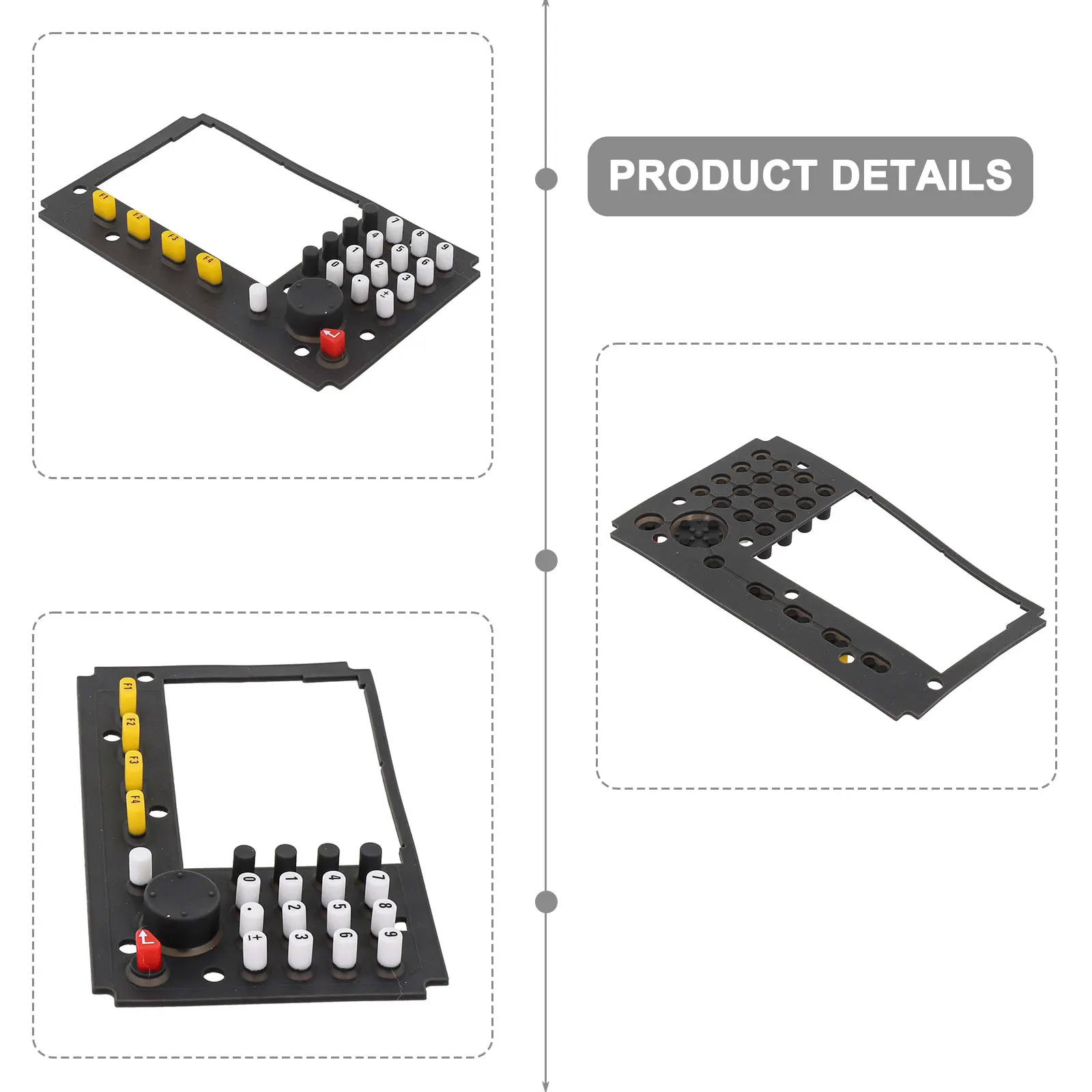 레벨 액세서리: 토탈 스테이션 GTS230 GTS332, GM52용 플라스틱 소프트 키보드, LCD 화면, 고무 키 및 플라스틱 버튼