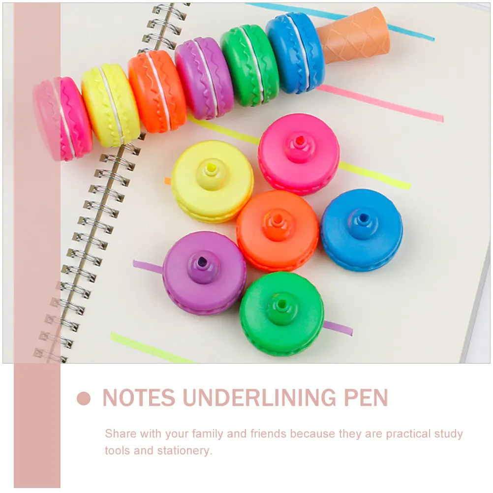 

1Set Highlighters Plastic Material Colorful Highlighter Pen for Student Notes Underlining Watercolor Pen School Supplies