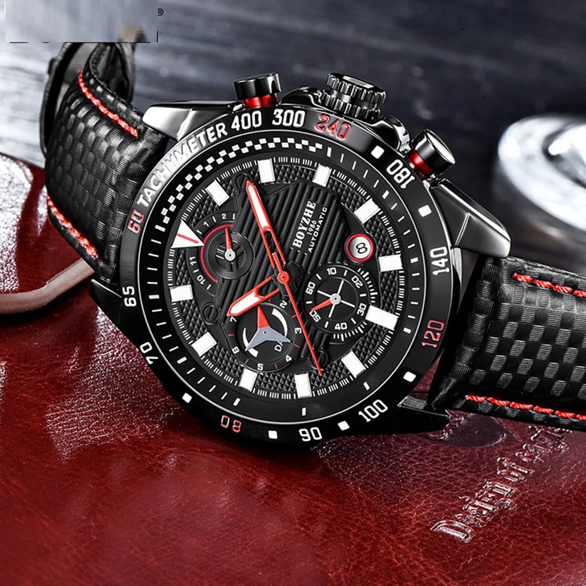 ساعات ميكانيكية أوتوماتيكية بالكامل من BOYZHE، ساعات رجالية كاجوال، ساعات رجالية شهم