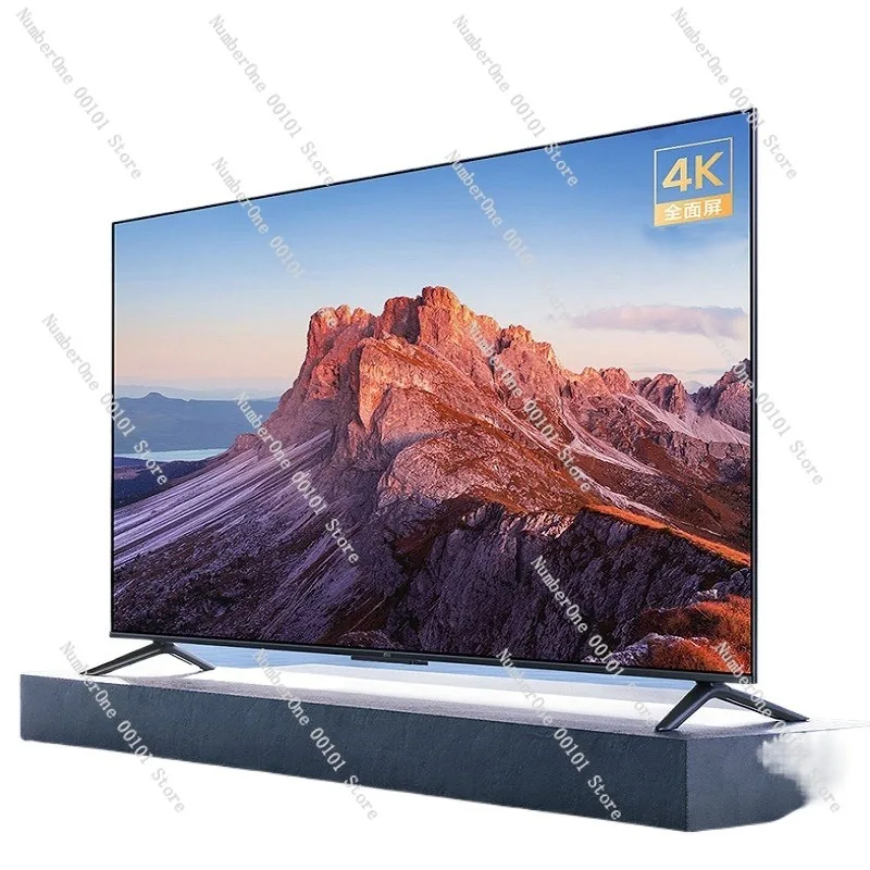 تلفزيون LED ذكي بدقة 4K، شاشة تلفزيون مسطحة عالية الدقة، اتصال واي فاي لاسلكي، شاشة HDR، إطار نحيف، مسرح منزلي، ترفيه كبير