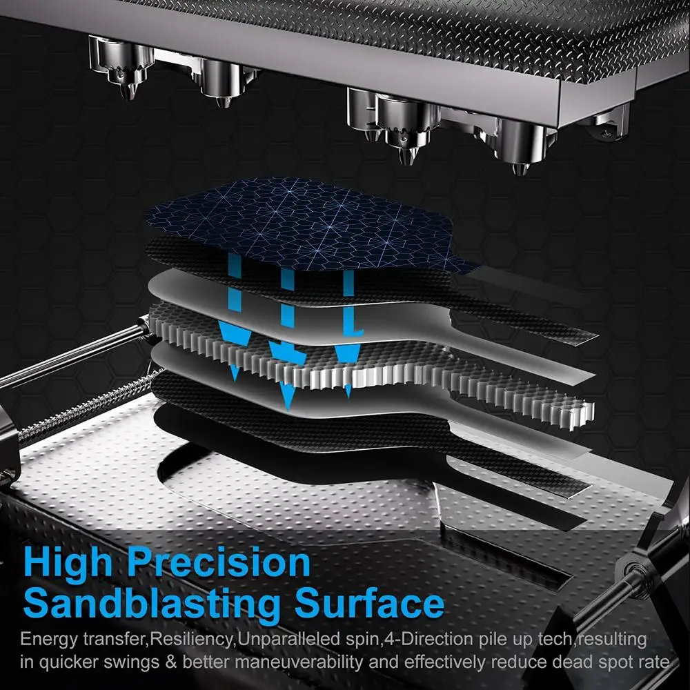 مجموعة مجداف كرة البيسبول المعتمدة من USAPA T700 من ألياف الكربون Unibody مع طاقة أساسية على شكل قرص العسل مقاس 16 مم ونمط فاخر