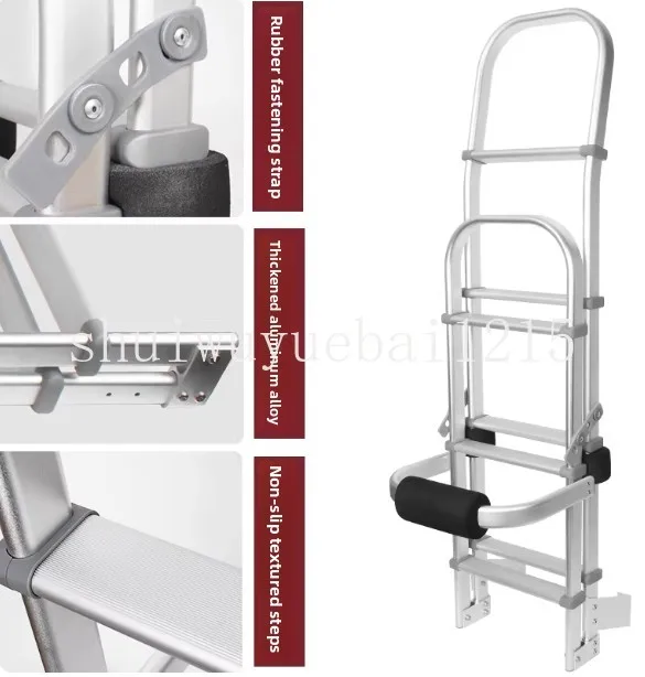Type C RV rear ladder, light truck RV rear folding ladder