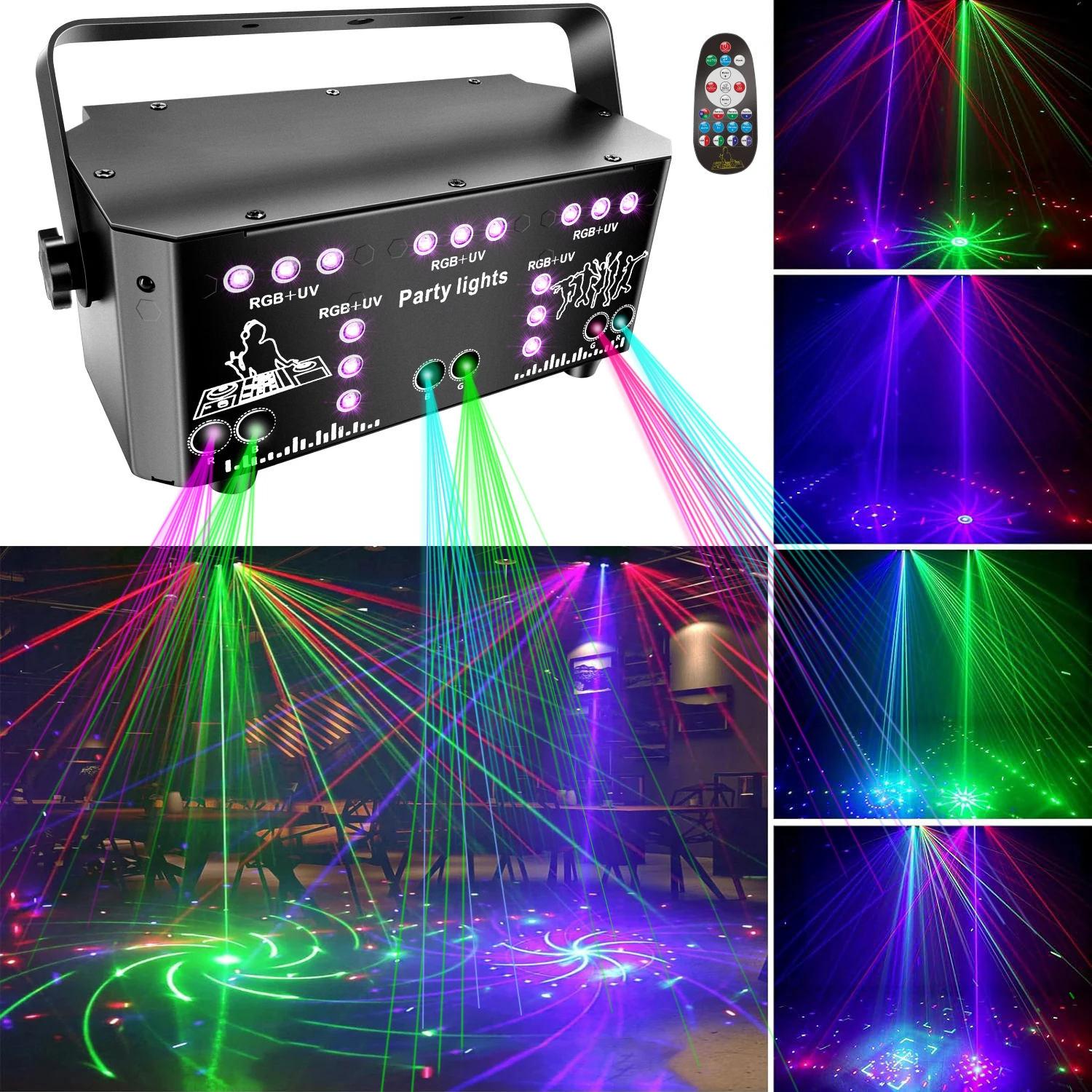 New 21 eye disco stage projection pattern light flashing disco UV party KTV gathering bar club light