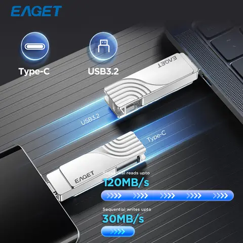 Eaget High Speed USB Pen drive 512G 1TB USB Flash Drive 120Mb/s USB Type C Gen 2 PenDrive Key USB Stick for PC Smartphone Tablet