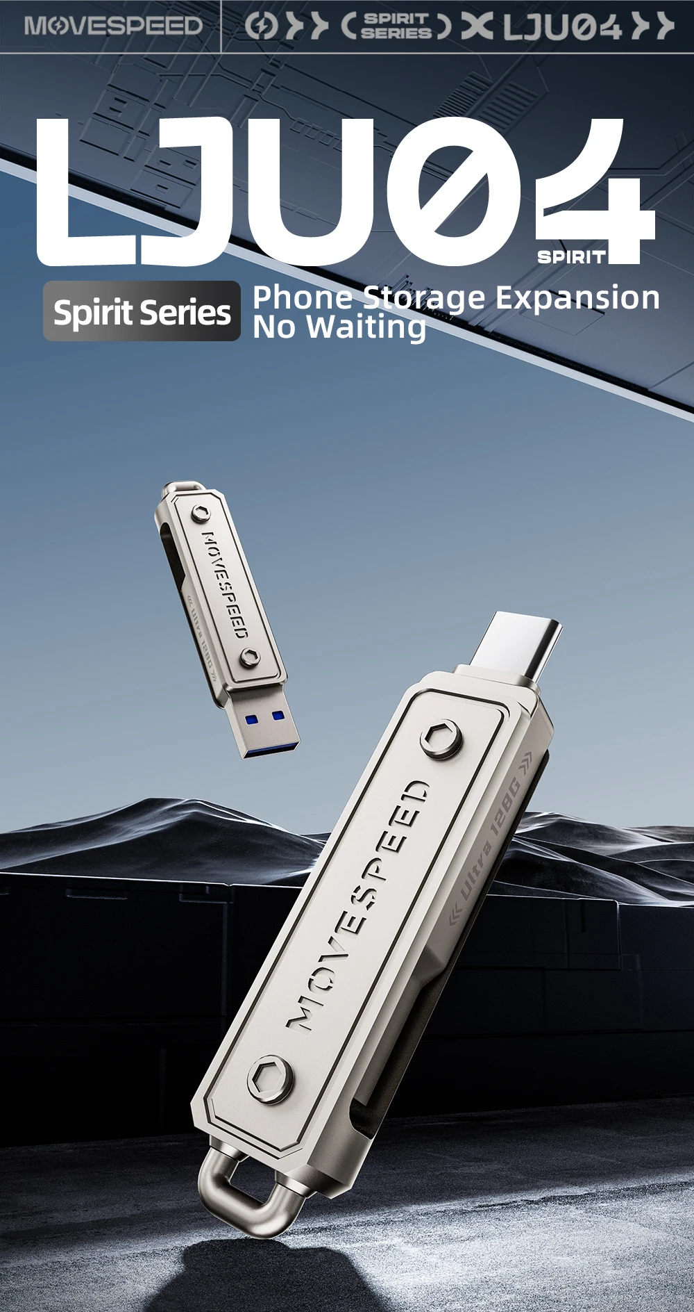 MOVESPEED 150 MB/USB Typ C Flash-Laufwerk 64 GB 128 GB 256 GB 512 GB OTG USB 3.1 Pendrive für MacBook iPhone 15/16 Laptop PC – Detail 2