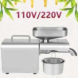 110V/220V Oil Pressers Oil Press 610W Household Flaxseed Peanut Sesame Butter Oil Press 3-5Kg/H