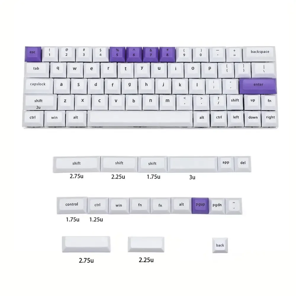 YMDK DSA Profile 61 64 68 Minila Dye Subimation Keyset Thick PBT Keycap set For Cherry MX GH60 XD64 GK64 Tada68 Minila DZ60 SP64