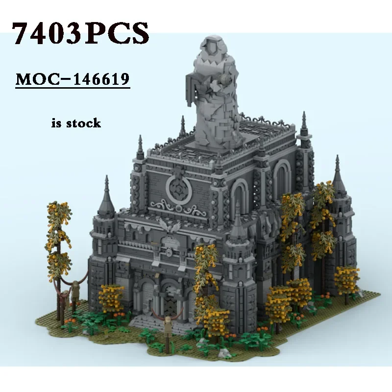 

MOC-146619 Eldon Ring Tomb of Heroes Medieval Building Model 7403PCS Building Blocks Adult Toys DIY Birthday Present Christmas