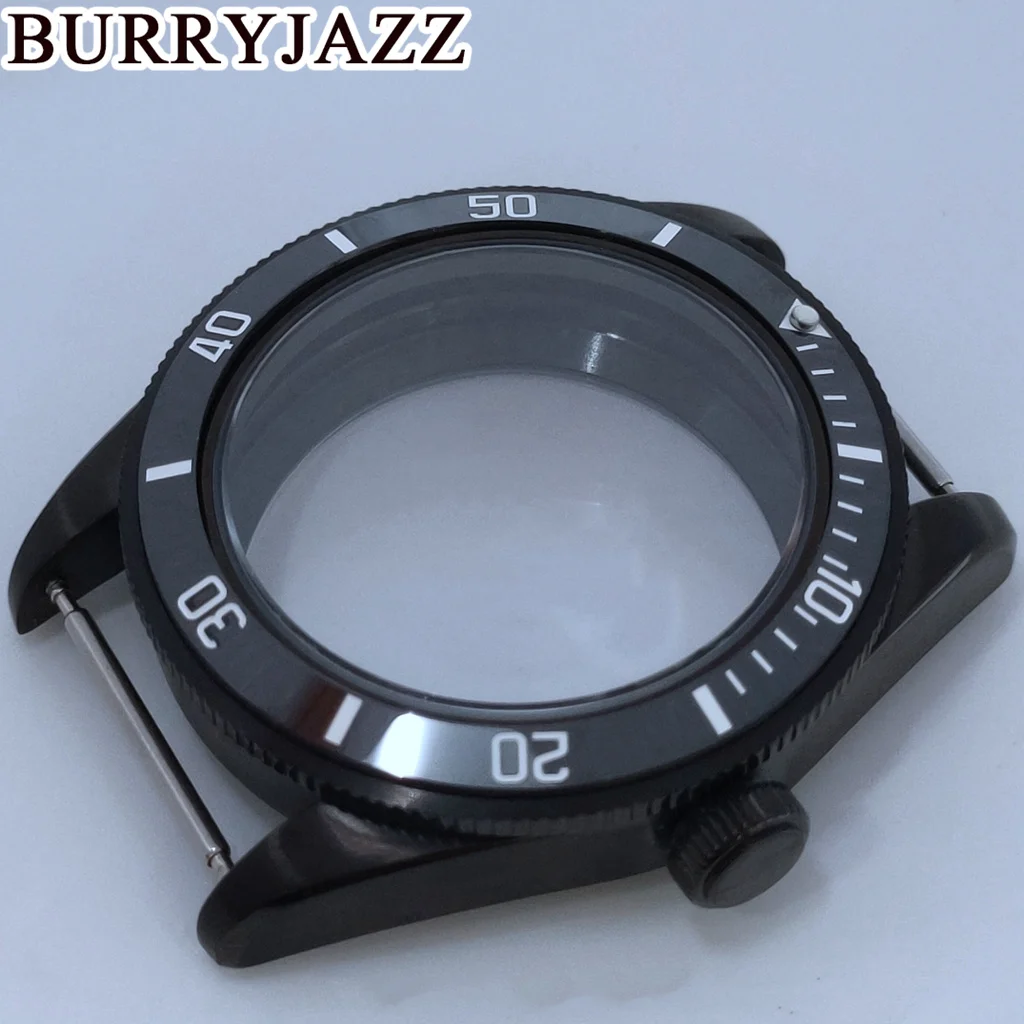 BURRYJAZZ 39mm NH35 NH36 NH34 NH38 NH39 NH70 NH72 ETA2824 PT5000 Watch Case Waterproof Sapphire Glass Ceramics Bezel