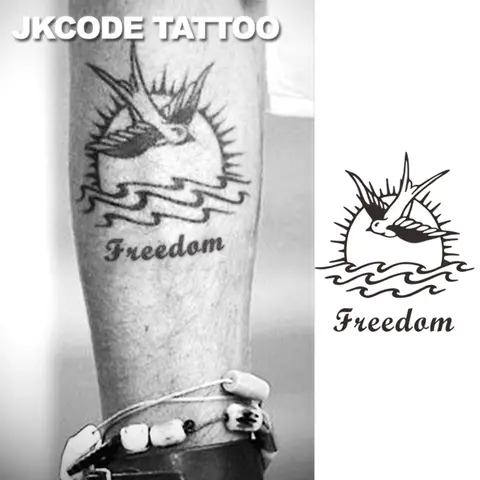 Autocollant de tatouage à base de plantes Pirates Totem marin capitaine bras tatouage bateau de Pirate liberté hirondelle mer tatouage à base de plantes imperméable longue durée 15 jours