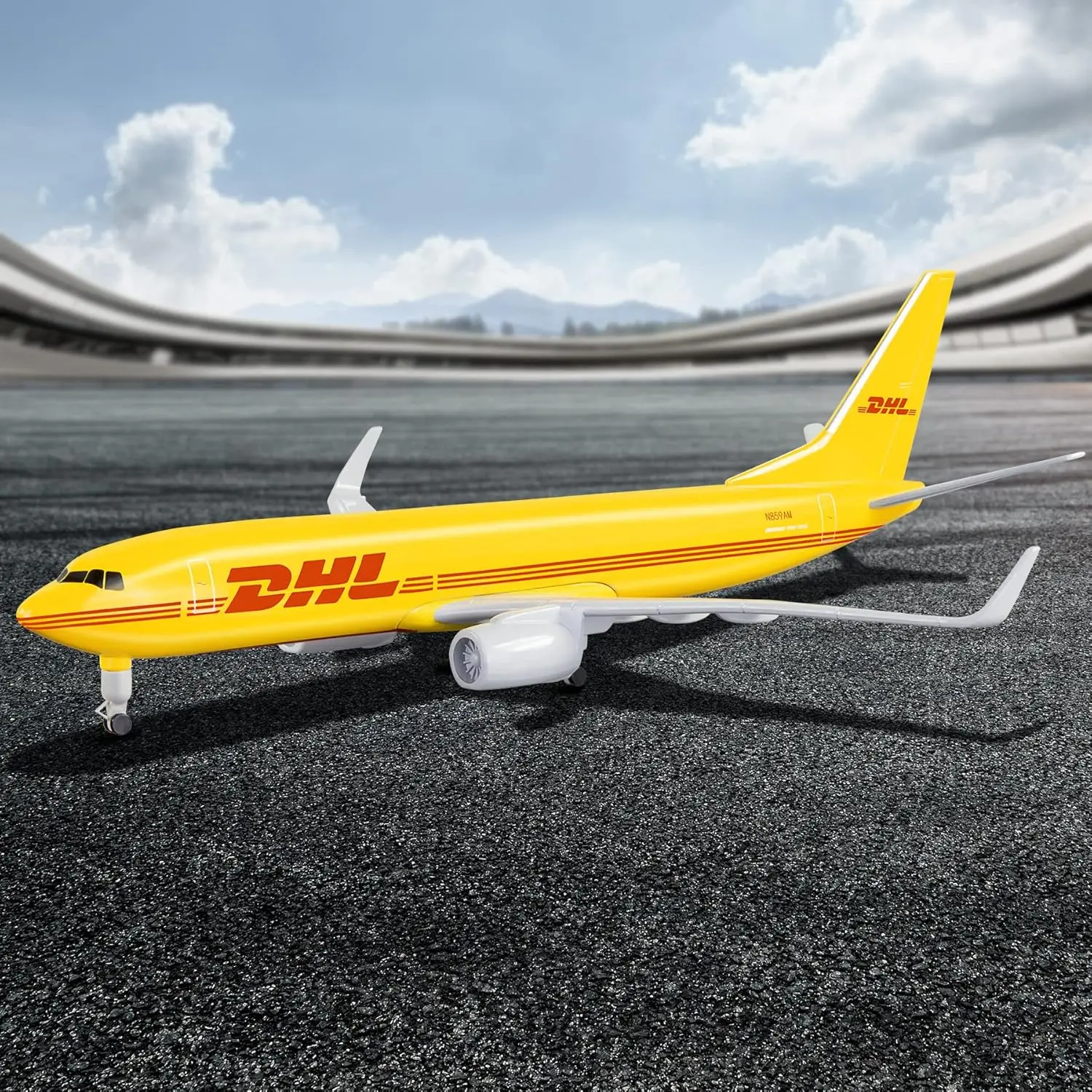 1:300 مقياس 20cn DHL الخطوط الجوية 737 نماذج طائرة سبيكة دييكاست نموذج طائرة لعبة مجسم طائرة لعبة لجمع #2