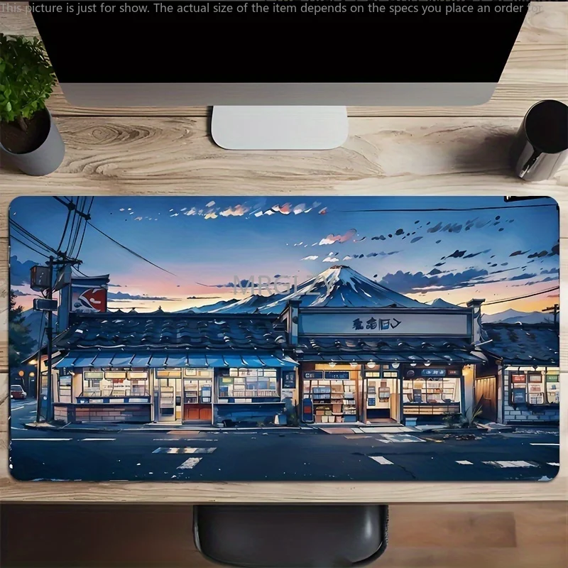 

Sunset Street Scene Mouse Pad Large Rubber Base Anti-slip PC Desk Accessories Mousepad for Office & Gamer Keyboard Mat Decor Rug