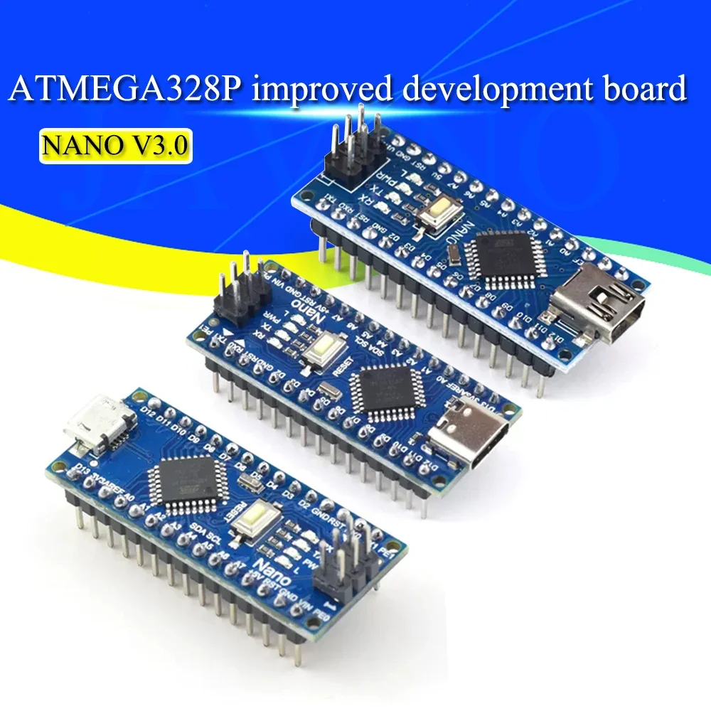 

Mini / Type-C / Micro USB Nano 3.0 With the bootloader compatible Nano controller for arduino CH340 USB driver 16Mhz ATMEGA328P
