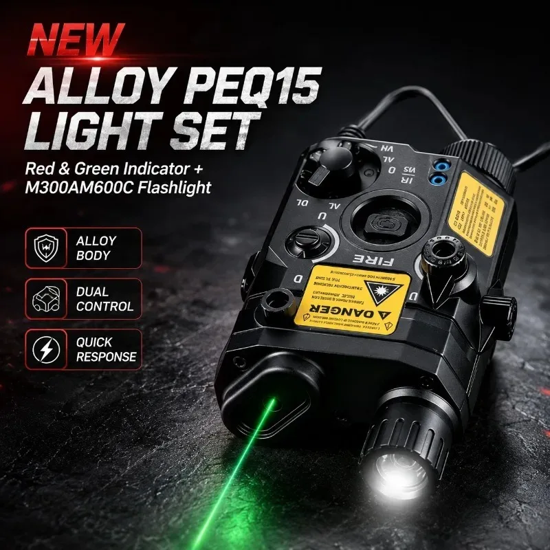 Heavy‑Duty Alloy Light Marker Indicator + M300AM600C Torch with Mouse Tail Cable