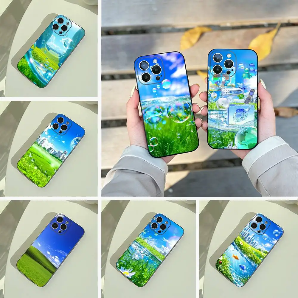 

Retro-futurist design- Frutiger Aeroaesthetic- Phone Case For iPhone 17,16,15,14,13,12,11 Pro Max,16Plus,XS Soft Black Cover