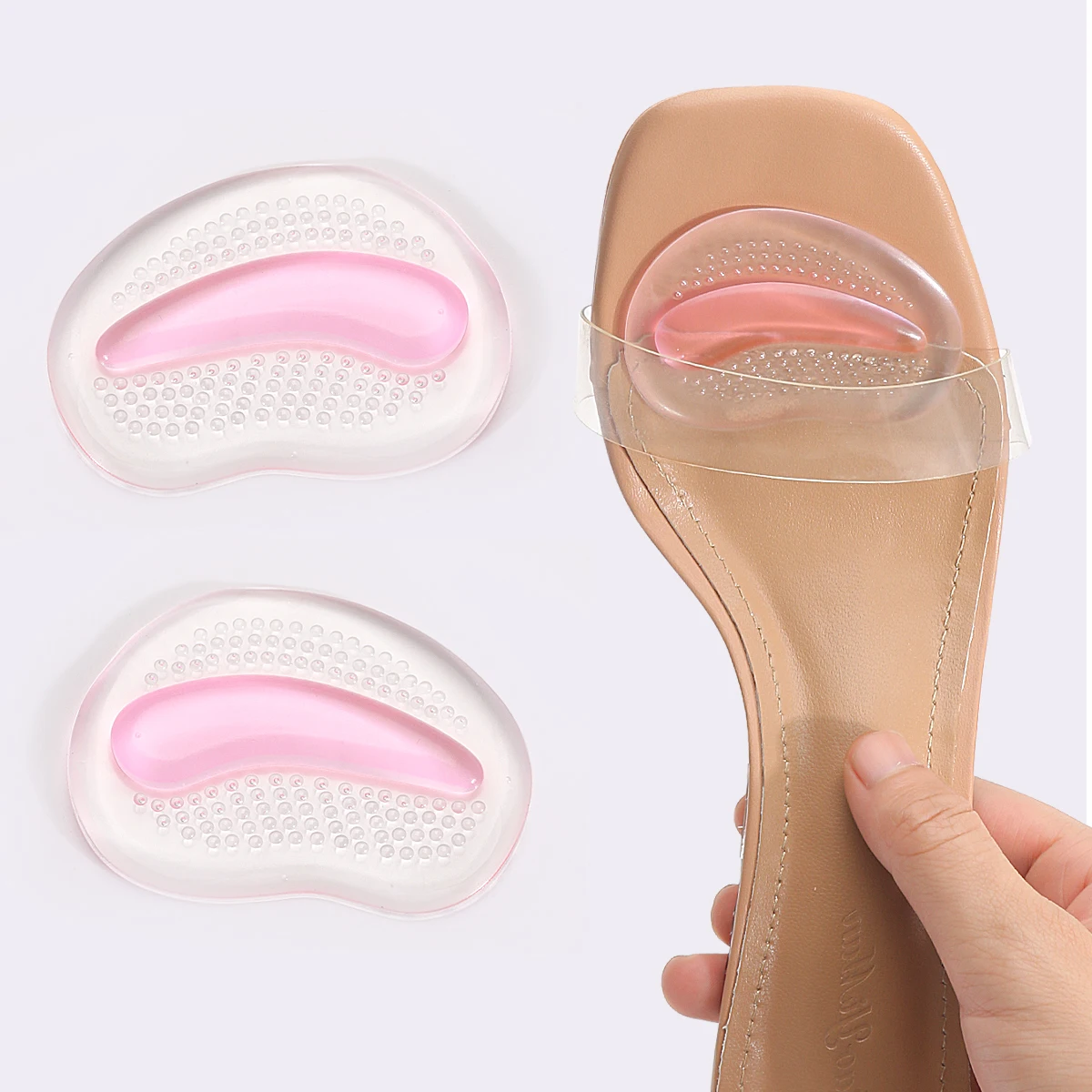 Silicone forefoot pad ladies sandal anti-skid pad anti-pain thickened half a yard pad high heels insole forefoot pad