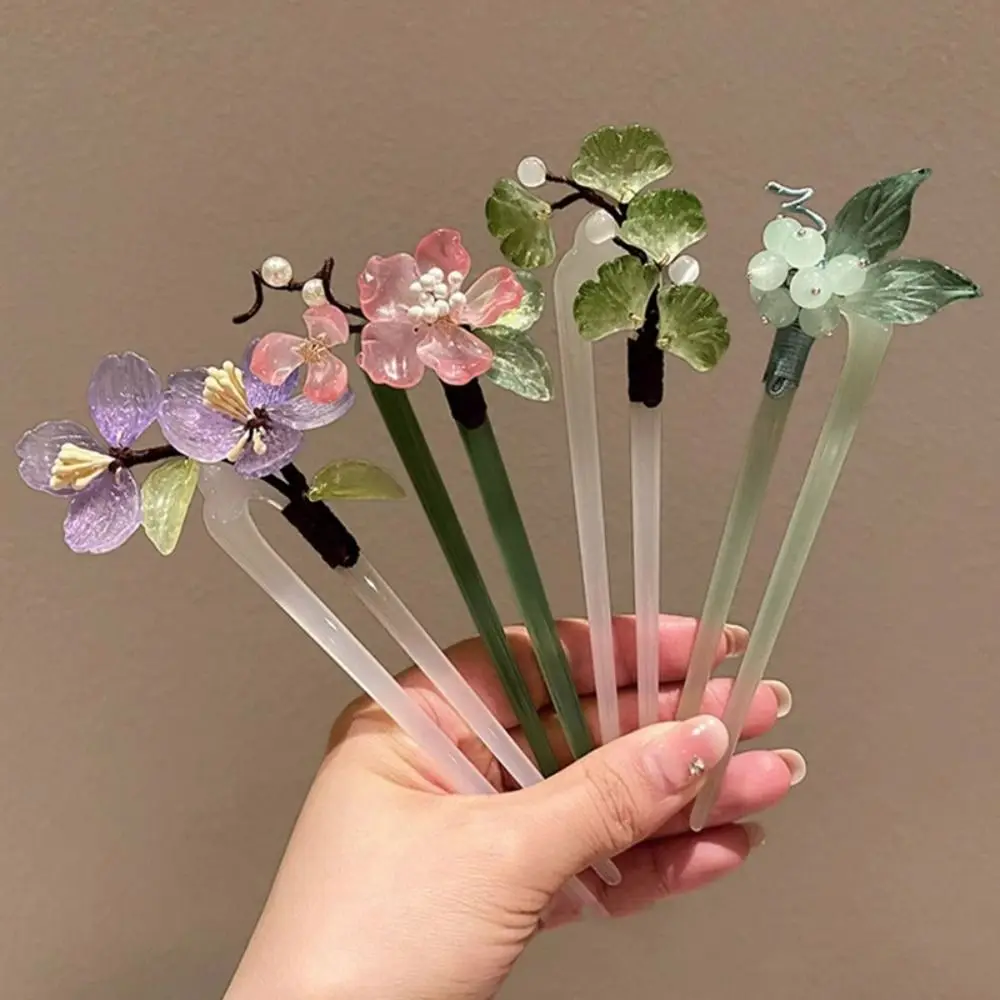 

Elegant Acrylic Hair Fork Geometric Design Headwear Hair Sticks U-Shaped Hairpin Women Girls