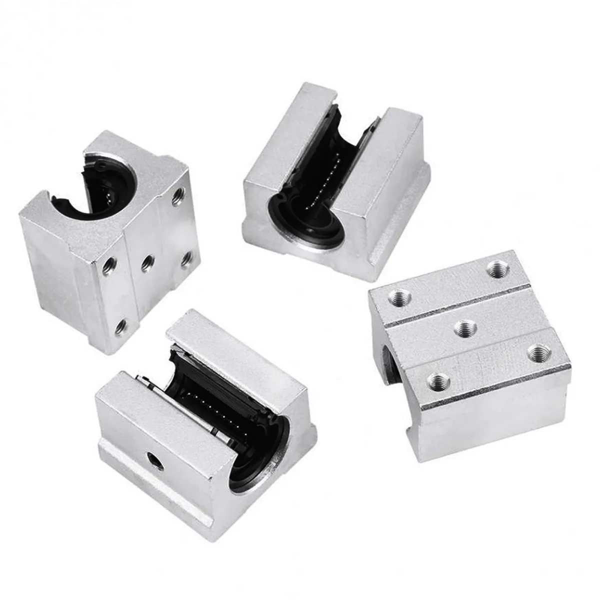 4pcs SBR10UU SBR12UU SBR16 SB20UU SBR25UU Linear Beare 10mm 12mm 16mm 20mm Slide parts linear slide for guide SBR10/12/16/20/25