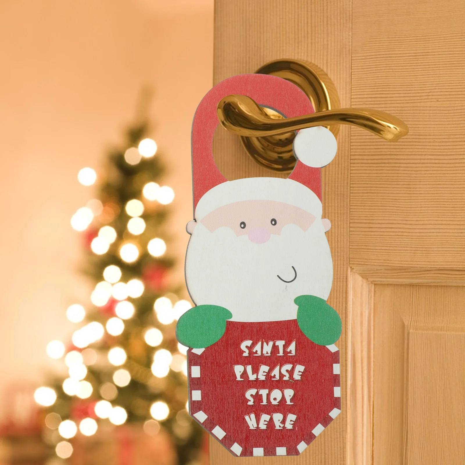 

5pcs Hanging Decor Wooden Santa Snowman Party Atmosphere Xmas Door H Xmas Door H nament nament Holiday DIY