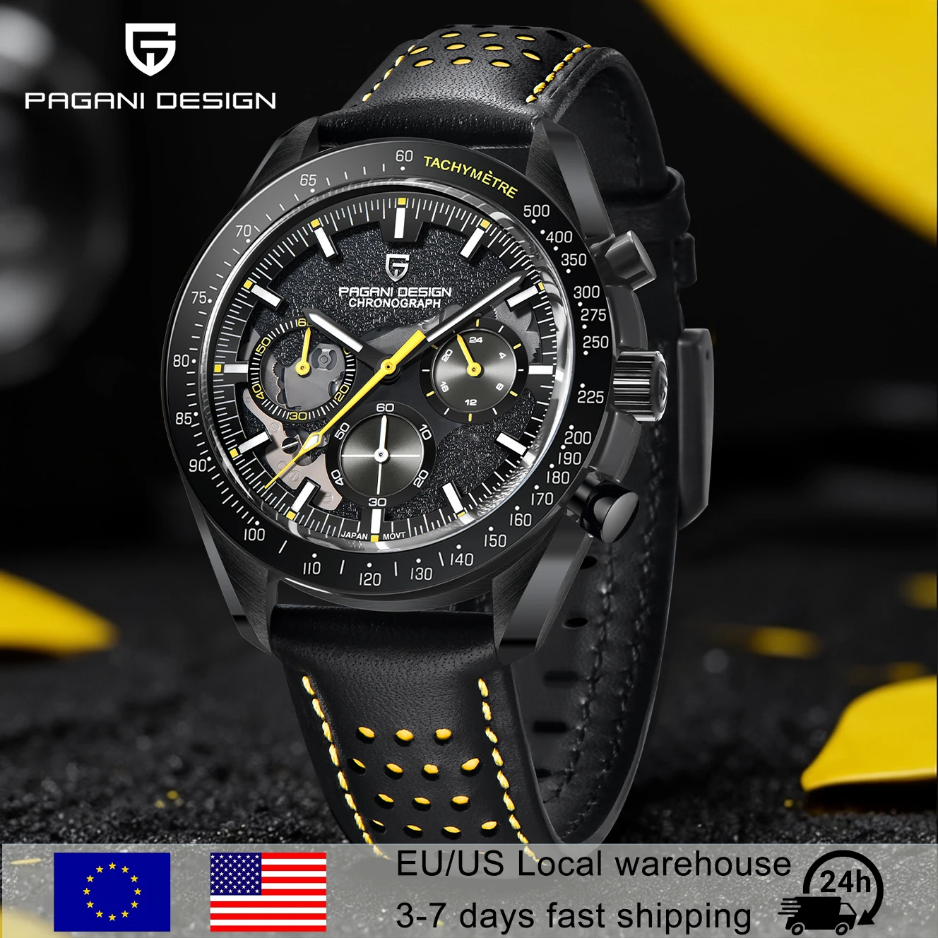 

PAGANI DESIGN часы Back of the Moon, кварцевые часы со скелетом для мужчин, спортивный хронограф AR, наручные часы с сапфировым стеклом, новинка 2023 года