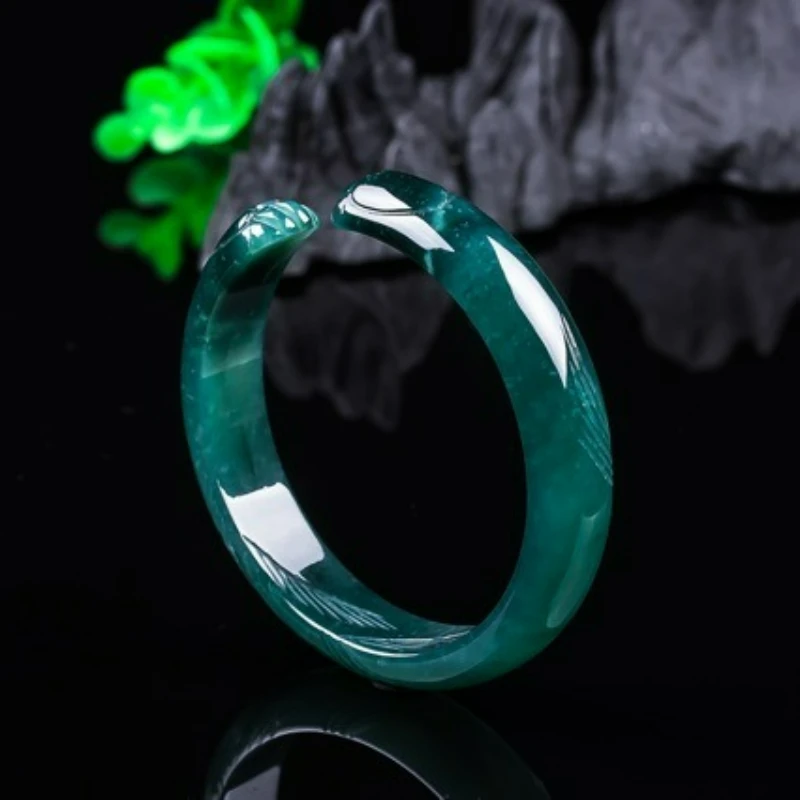 

Натуральный изумрудно-голубой водный браслет с кошачьими когтями класса А, женский милый модный нефритовый браслет, праздничные аксессуары, подарок