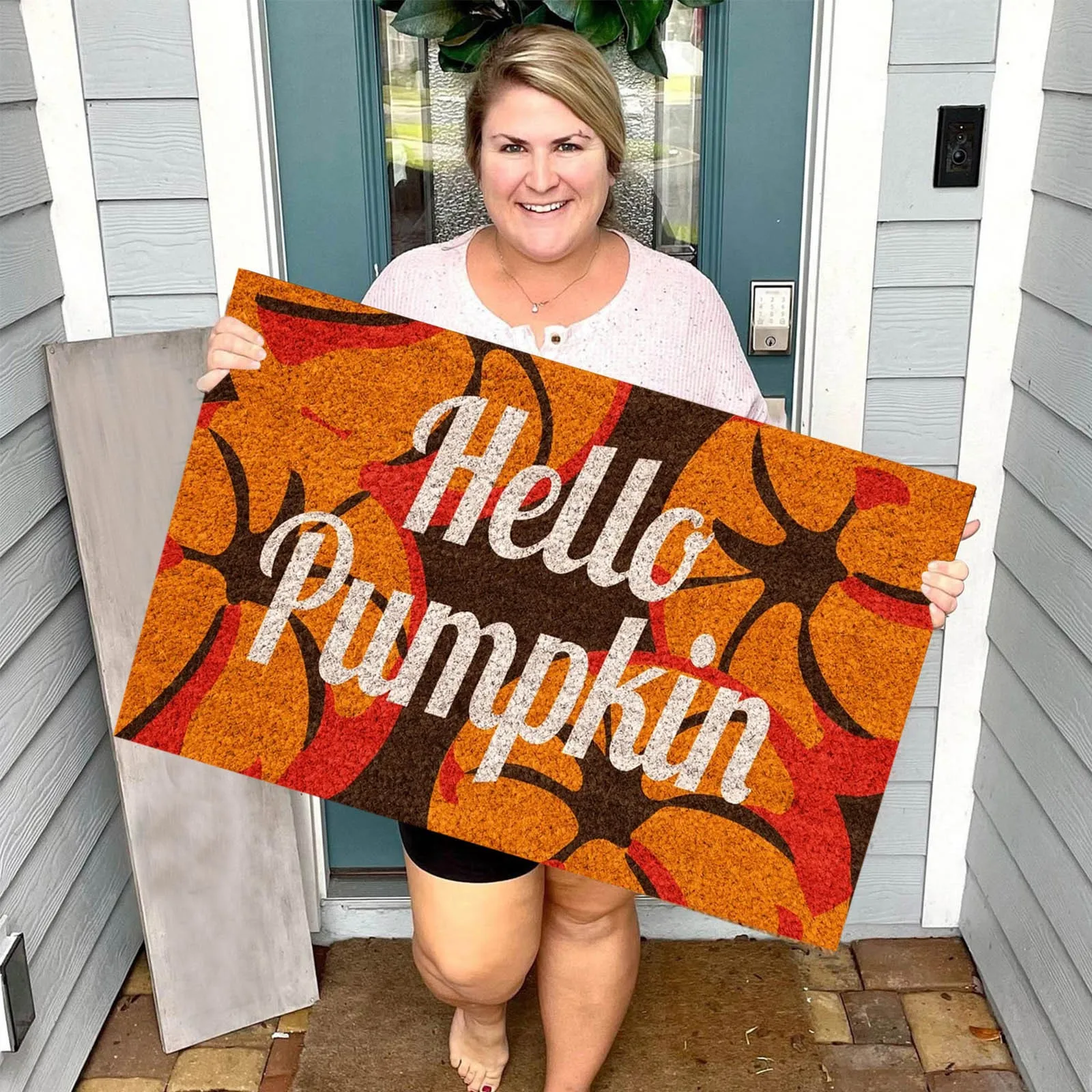 Carpet Hello Pumpkin Welcome Rug Entrance Cute Doormat Door Mat Welcome Friends Doormat Funny New Home Door Mat Living Room