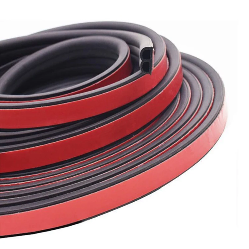 5M Car Door Seal Strip B Shape Weatherstrip Rubber Window Seal Strip Anti-Dust Noise Soundproof Leak-proof Interior Accessories