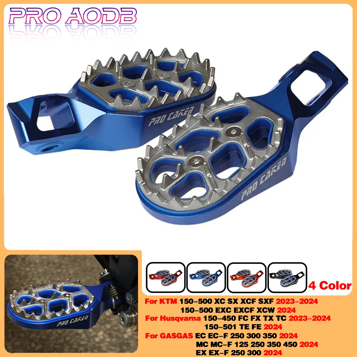 For KTM 2024 Motocross Forge Footpeg Foot Pegs Pedals Rests XC SX XCF SXF EXC EXCF XCW 150 200 250 300 350 400 450 500 Dirt Bike