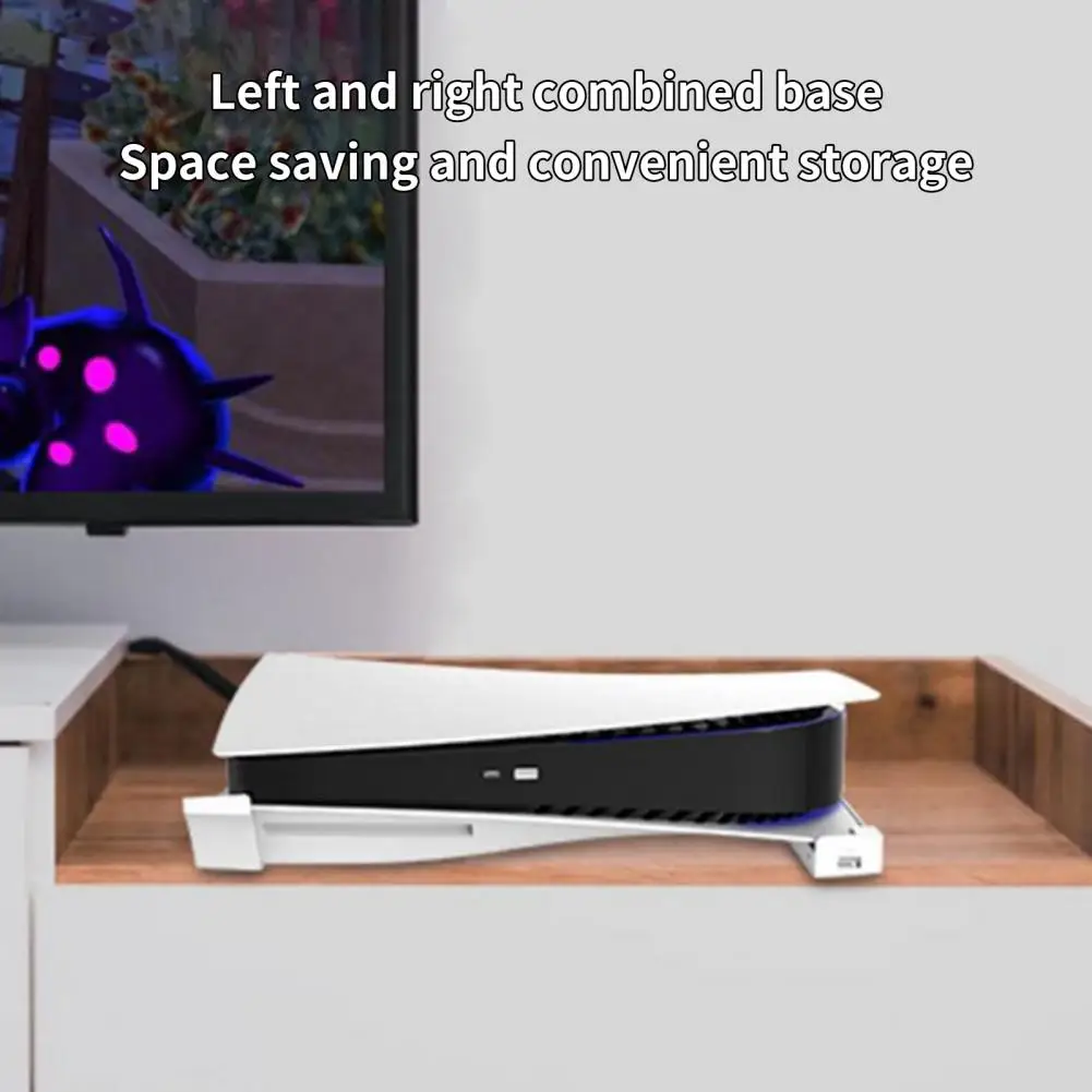Stojak do gier rozpraszający ciepło wytrzymały lekki, poziomy wspornik podstawy konsoli do gier, który pozwala zaoszczędzić miejsce