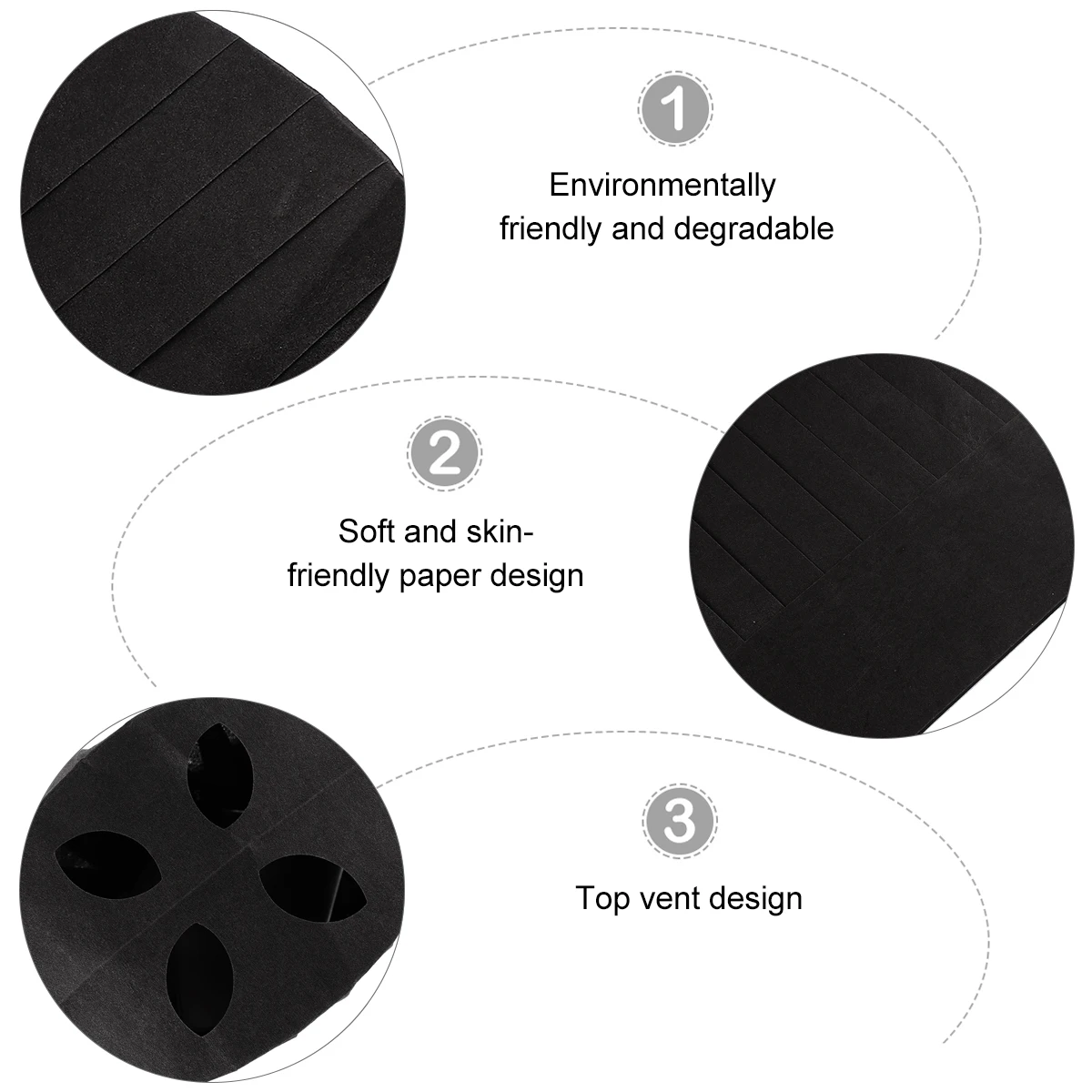 20 Pcs Cap Chef Hat Black Kitchen Accessory Cooking Anti-fouling Paper Work