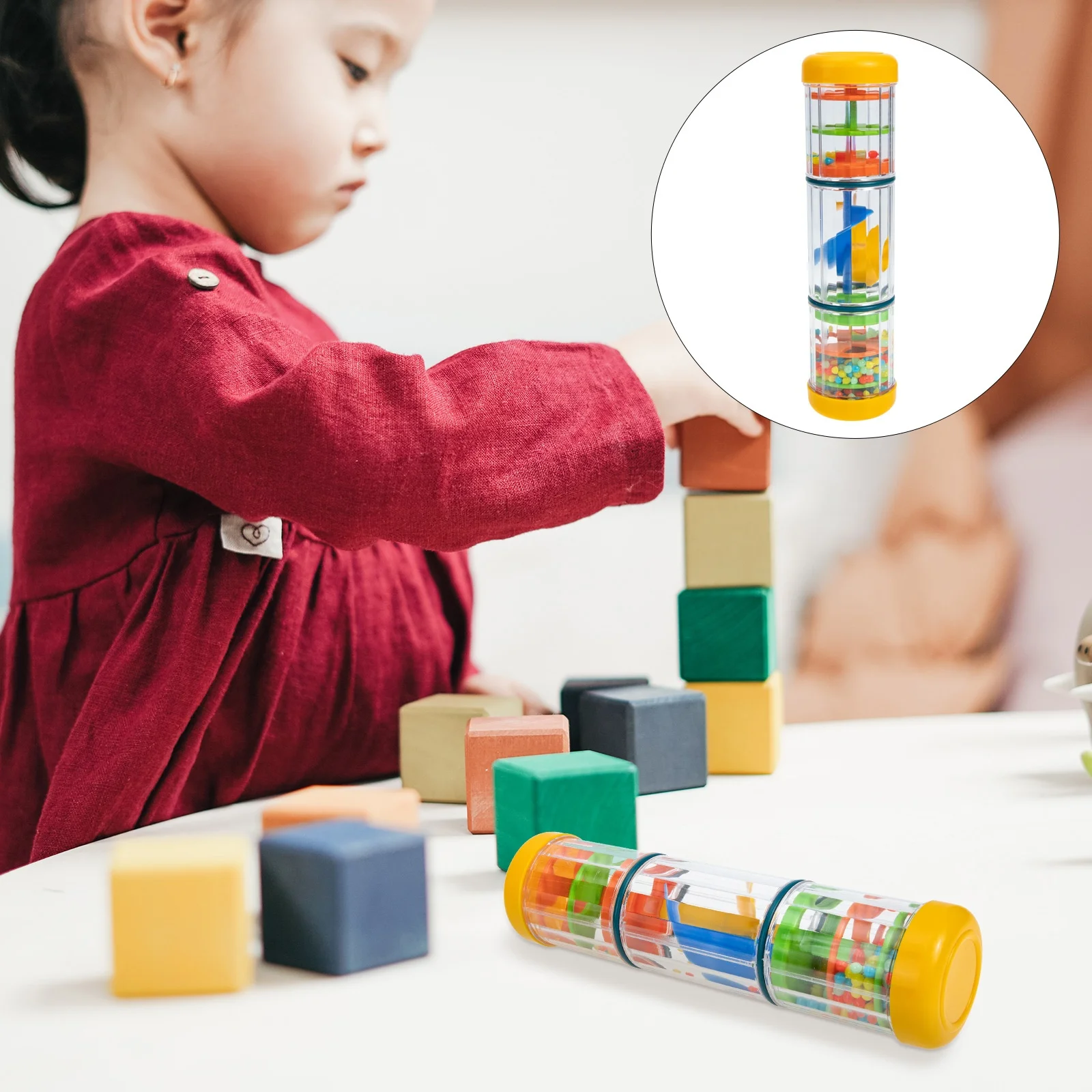 Rainmaker Rain Stick Musical Toys For Toddler Hand Shaking Music Toy Early Education Instrument Toy Popular For Baby Kids