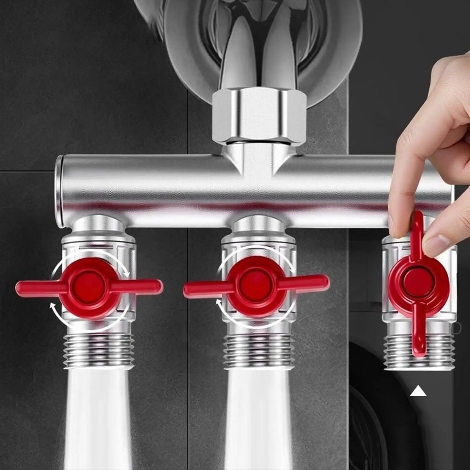 

Металлический разветвитель для шланга, сверхпрочный, 3-ходовой, для наружного полива газонов