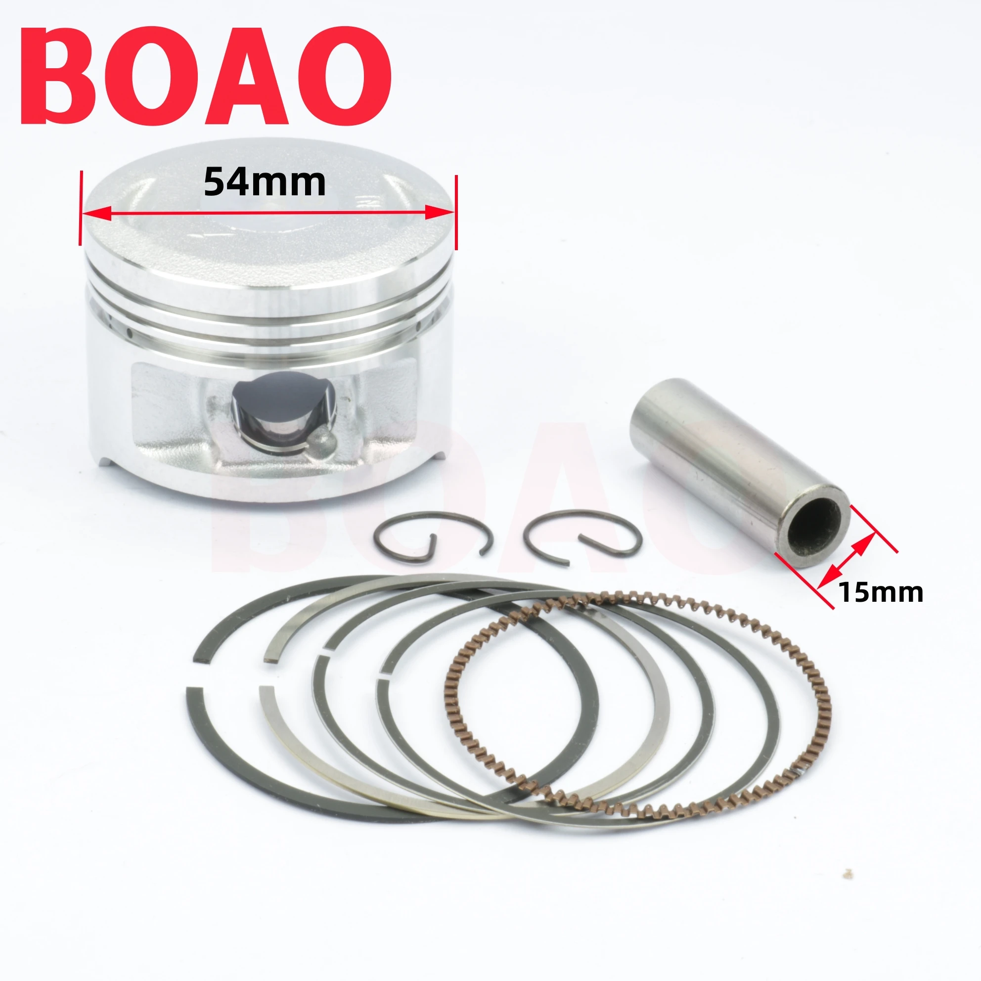 

Motorcycle 54mm Piston 15mm Pin Ring Set For Yamaha YBR125 YBR 125 TTR125 YB125Z XTZ125 125cc Egine Spare Parts