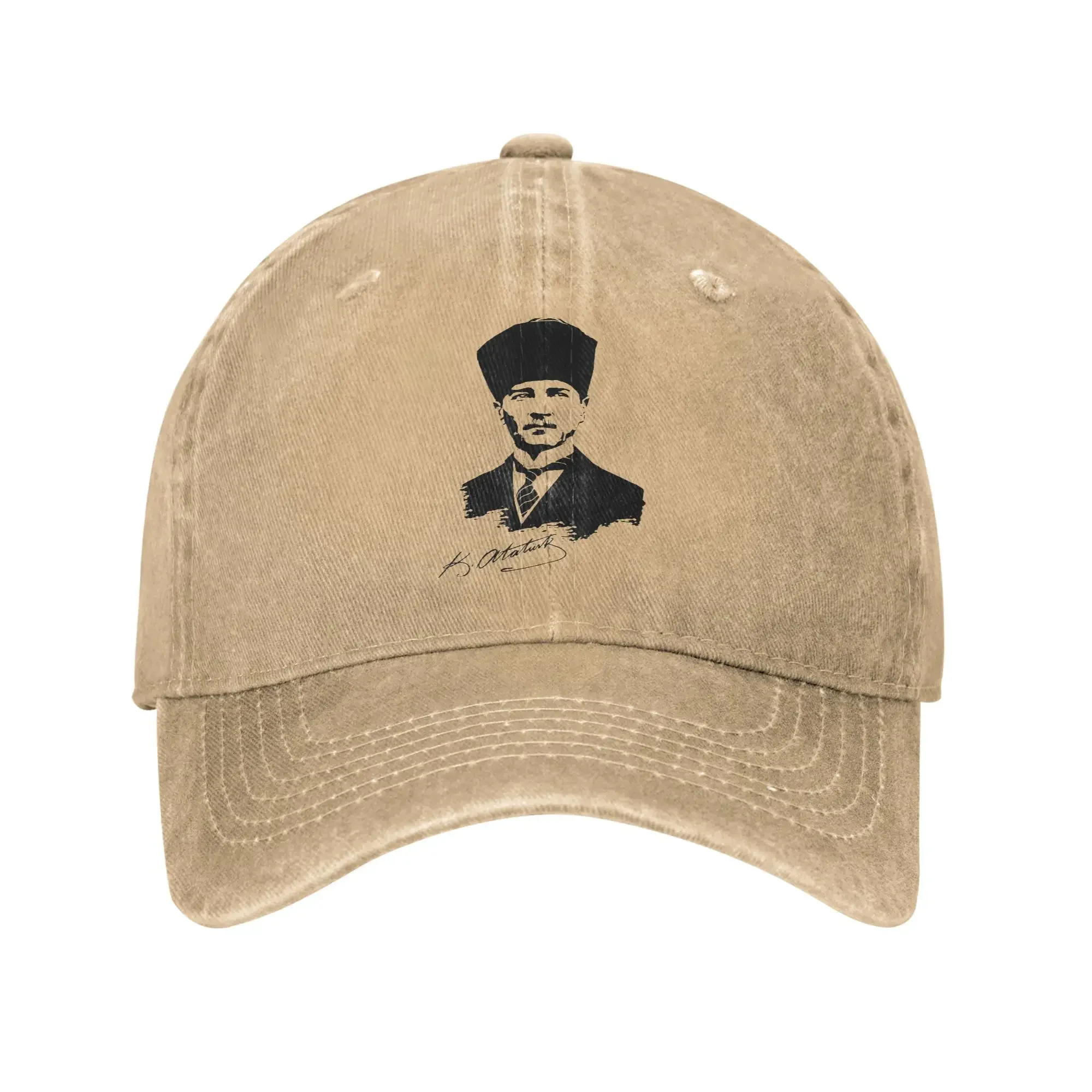 2026 Mustafa Kemal Ataturk Father of Turkey Men Women Baseball Caps Distressed Denim Washed Hat Outdoor Workouts Adjustable Sun