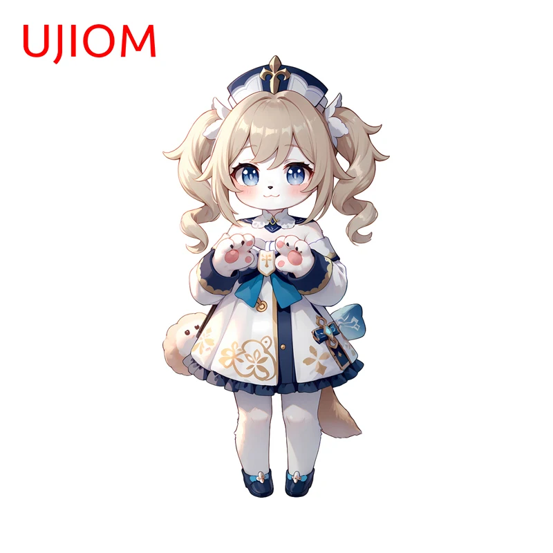 UJIOM Genhsin Impact Barbra Wall Stickers Kawaii Furry Girl Wall Panels Door Stopper PVC Decal Fashionable Bathroom Accessories