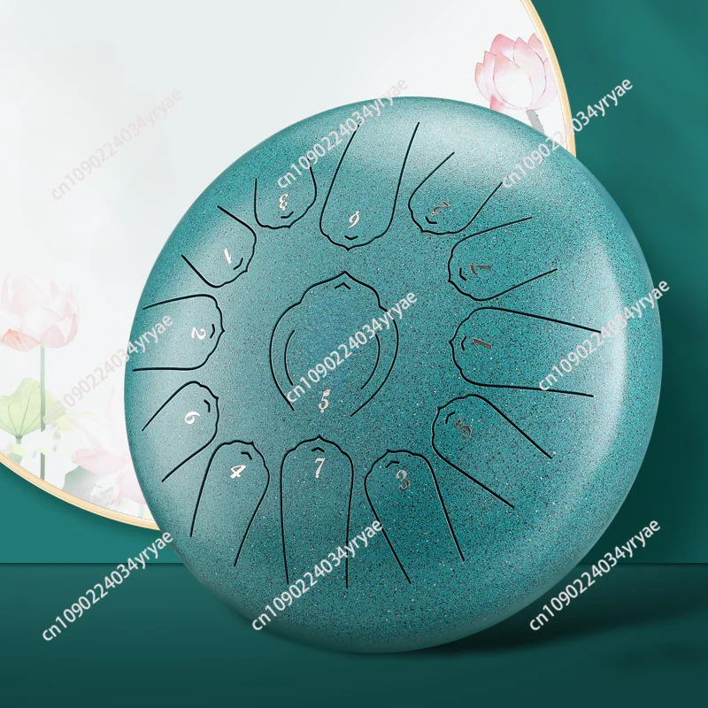 Ethereal Drum Instrument 15-tone 14-inch Steel Tongue Drum Hand Disc Worry-free Hollow Drum Percussion Instrument