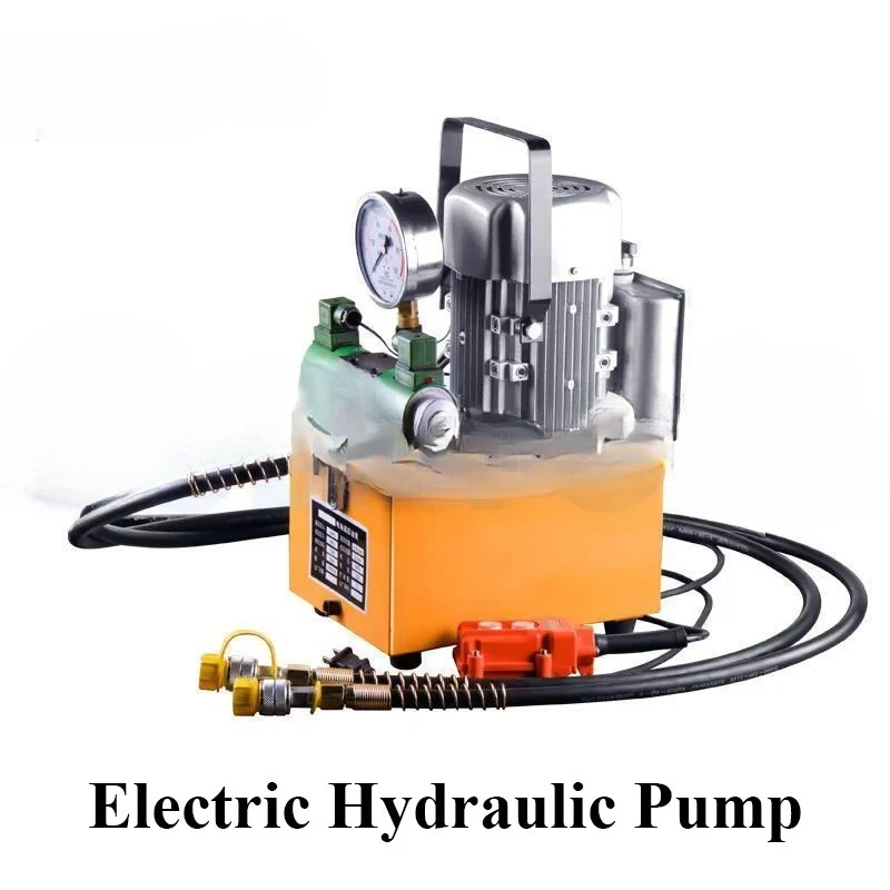 Solenoid Valve Single Circuit Oil Pressure Pump,With Shockproof Pressure Gauge,High Pressure Electric Hydraulic Pump