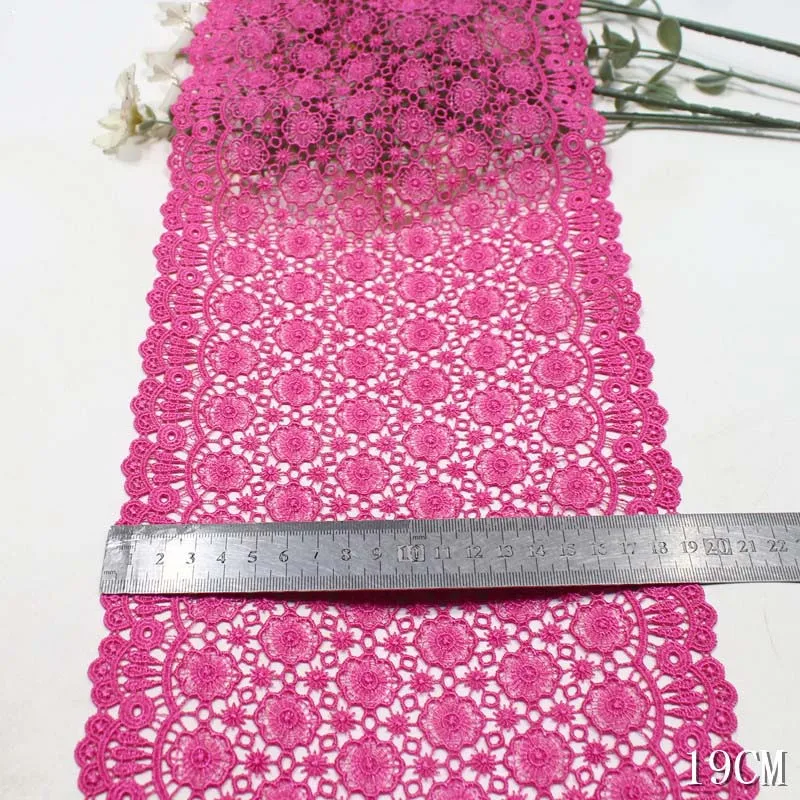 21Yards Two Tones Water Soluble Hollow out Lace Trim Skirt Hem For Clothes Sewing Accessories Lingerie Bikini Lace