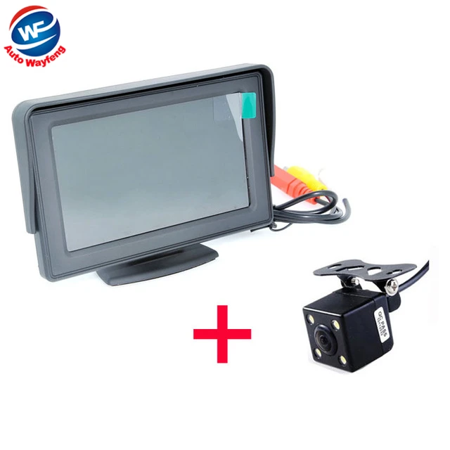 

Car CCD Video Auto Parking Monitor, LED Night Reversing CCD Car Rear View Camera With 4.3 inch Car Rearview Mirror Monitor