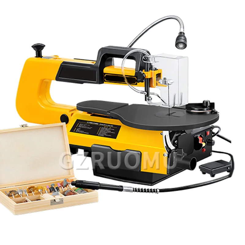 

Multifunction Electric Curve Saw 16 Inches Speed Adjustable Patterning Carving Saws Table Woodworking Engraving Cutting Machine