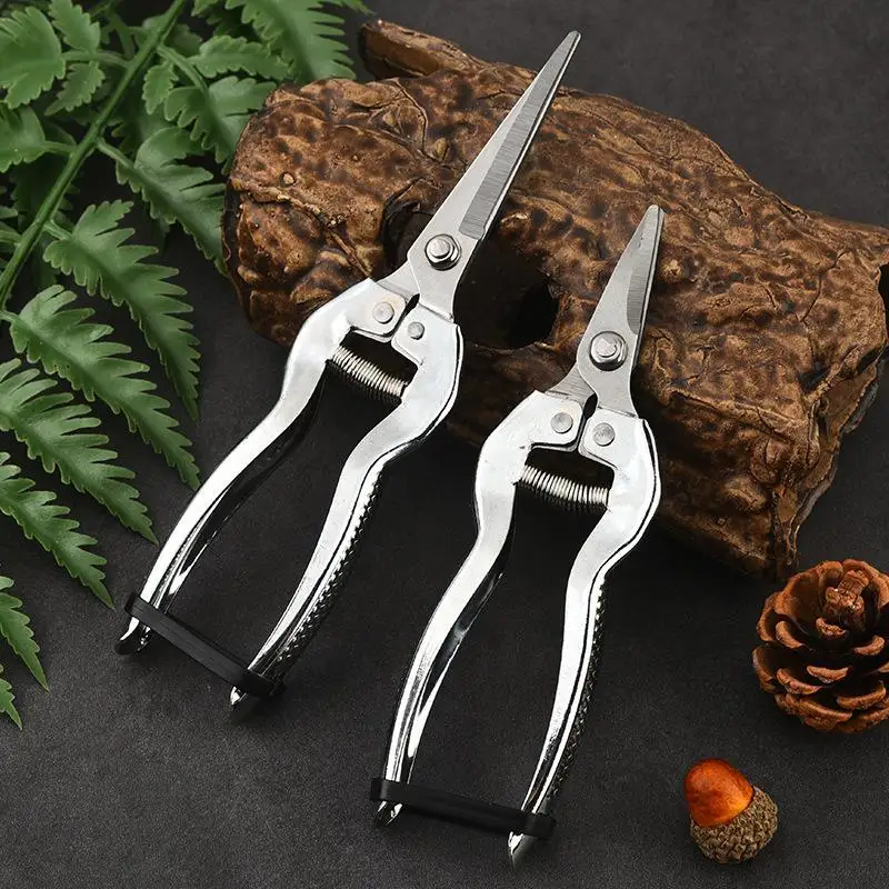 Stainless Steel Pruning Shears Sharp Precision Blades Non Slip Handles Sharp & Durable For Garden Trimming Branches Fruit