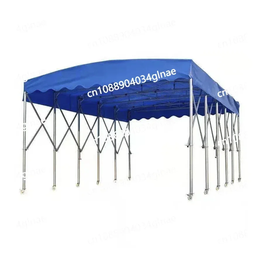 Movable Push-pull Event Sliding Sunshade Canopy, Outdoor Large Warehouse Storage Shelter Tent