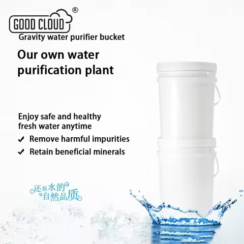 Gravity-Fed Water Filter with Water Filter Elements Provides Clean, Refreshing Water at Home, Camping, RVing, Off-Grid