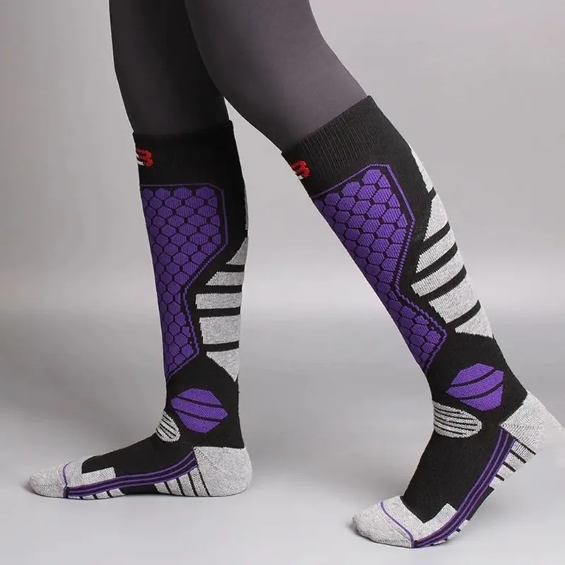 

1 Pair Professional Ski Socks for Men and Women Single/Double Board Outdoor Sports Thickened Winter Warm Accessories