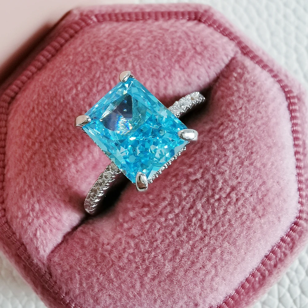 Moonso Fashion Blue Rectangle Engagement Ring Stackable – My Real Experience Wearing It Daily