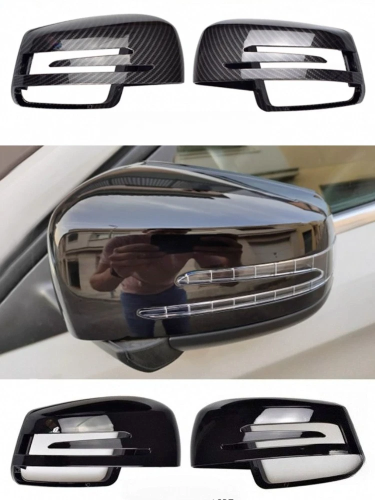 

2pcs Replacement Carbon Fiber Pattern Rearview side Mirror cover caps For Mercedes Benz W176 W246 W204 W212 W221 C117 X204 X156